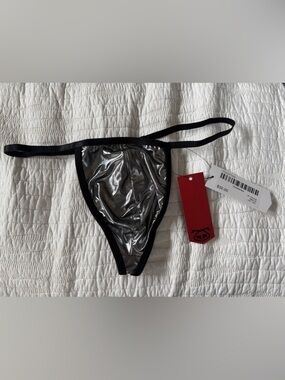 Nasty Pig Black Metallic Chromium Thong